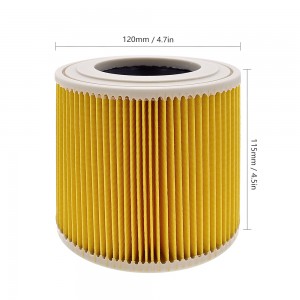 Cartridge Air Filters For Karcher A2004 A2054 A2204 A2656 WD2.250 WD3.200 WD3.300 Wet and Dry Vacuum Cleaners Parts Accessories