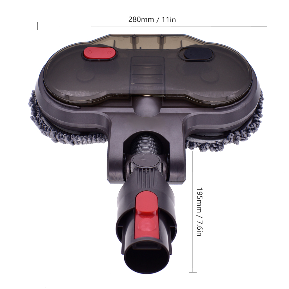 Motorized Double Round Mop Brush Cleaner Head for Dysons V7 V8 V10 V11 V15 Cordless Vacuum Cleaner Parts Accessories